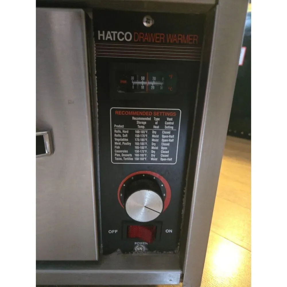 HATCO HDW-2N-S Stainless Steel Portable Electric 2 Drawer Food Warmer TESTED